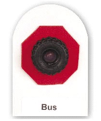 red foam in the shape of a stop sign adhered to the center of the card