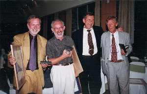 Collins with Tony Best, Jacque Sourieau, and William Green (Recipients of DbI award 1999-Lisbon)
