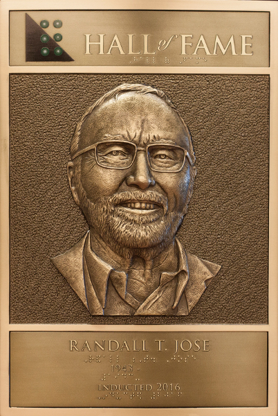 Randall Jose's Hall of Fame plaque