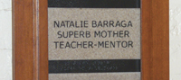 Natalie Barraga, Superb Mother, Teacher-Mentor