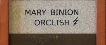Mary Binion ORCLISH
