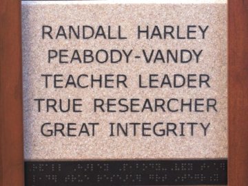 Randall Harley Peabody-Vandy Teacher Leader True Researcher Great Integrity
