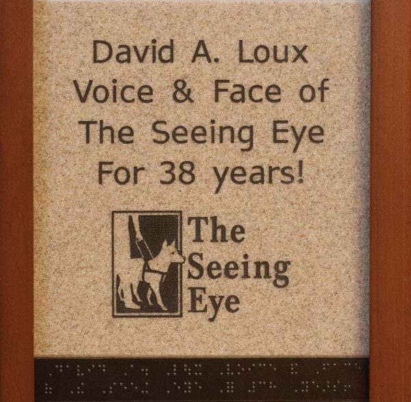 David A. Loux Voice and Face of the Seeing Eye for 38 years