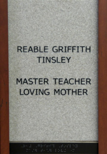 Reable Griffith Tinsley Master Teacher Loving Mother