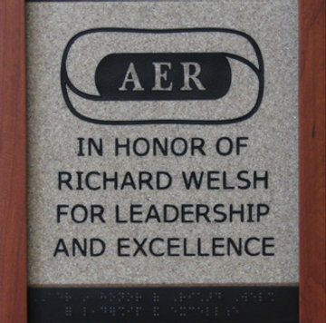 (logo) AER In Honor of Richard Welsh for Leadership and Excellence