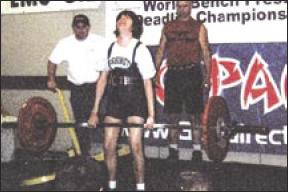 Lisa lifting in competition.
