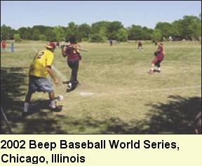 2002 Beep Baseball World Series, Chicago, Illinois, Photo submitted by Tristan Pierce.