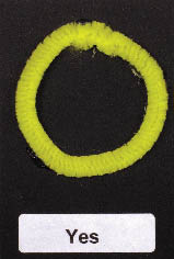 pipe cleaner made in a large circle adhered to the card