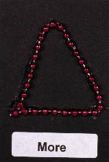 beaded chain adhered to the card