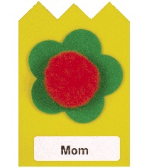 foam flower to the center of the card