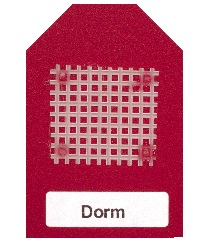 1½-inch square piece of needlepoint canvas on the card