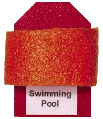 cross-section of swimming pool noodle on the card