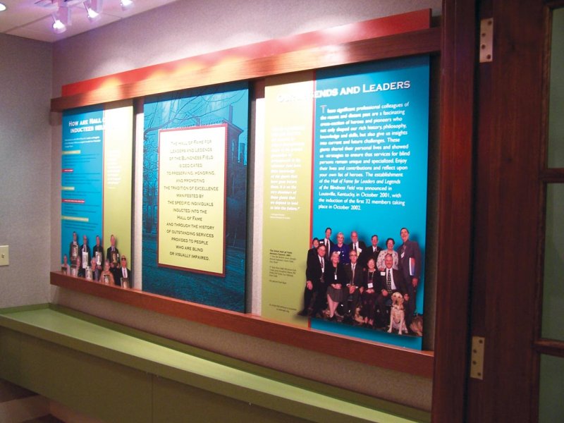 On your right, upon entry, you find three panels describing the Hall's history, mission, and nomination proces