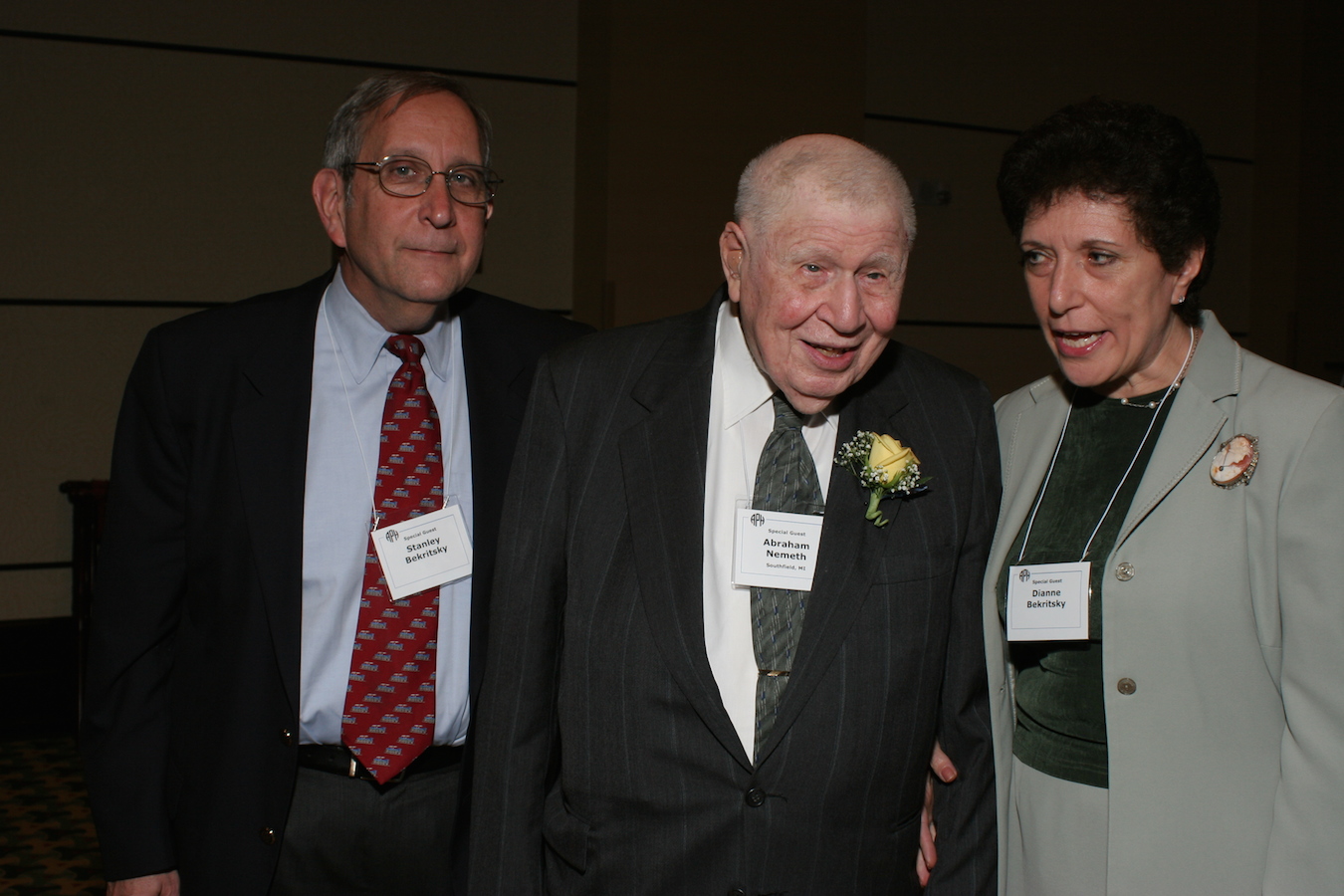 Stanley Bekrtisky, Abraham Nemeth, and Dianne Bekritsky