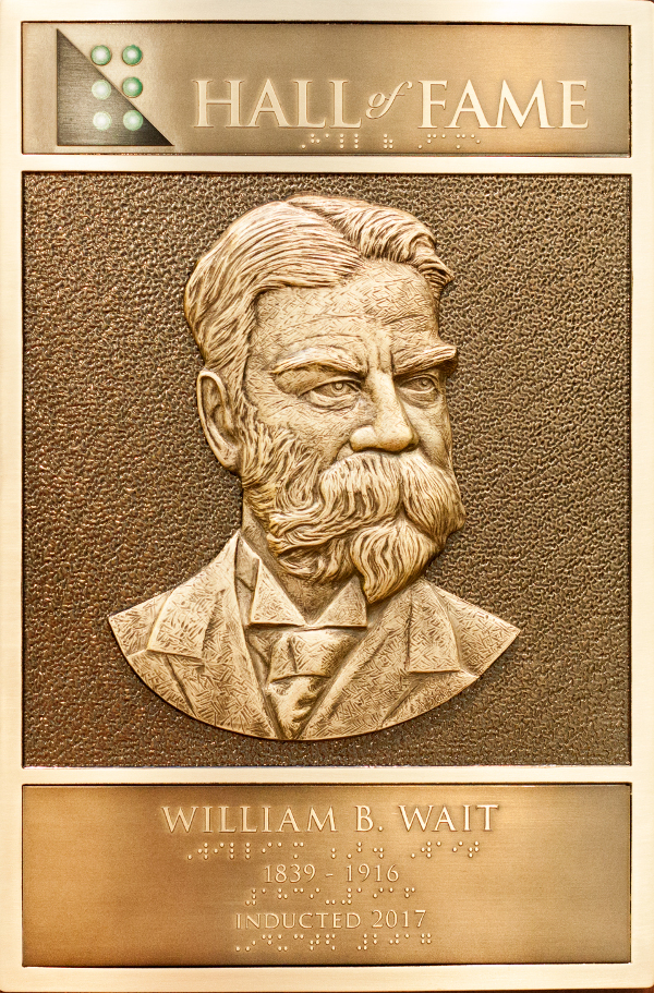 William Wait's Hall of Fame Plaque