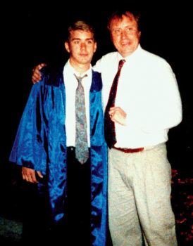 At son David's high school graduation in 1989