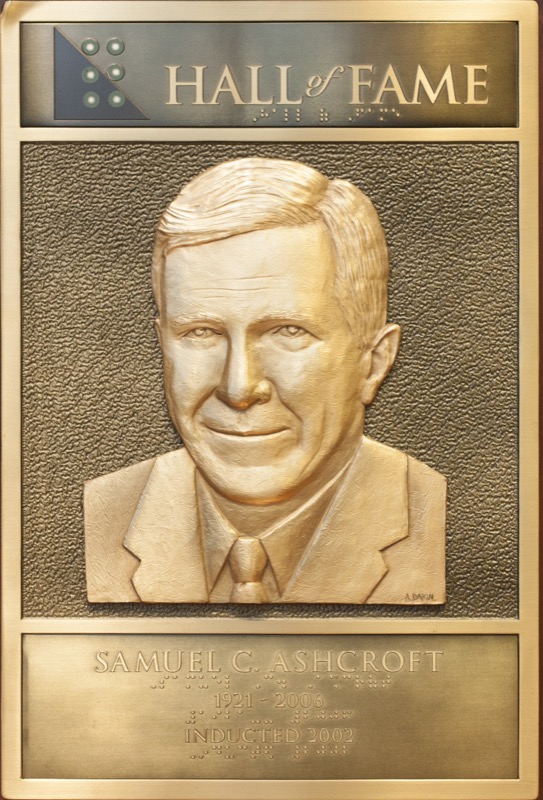 Samuel Ashcroft's Hall of Fame Plaque