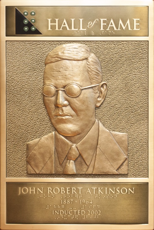 John Robert Atkinson's Hall of Fame Plaque