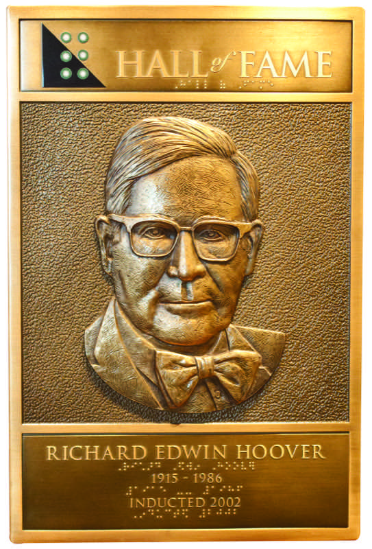 Richard Hoover's Hall of Fame Plaque