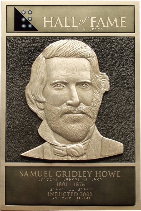 Samuel Gridley Howe's Hall of Fame Plaque