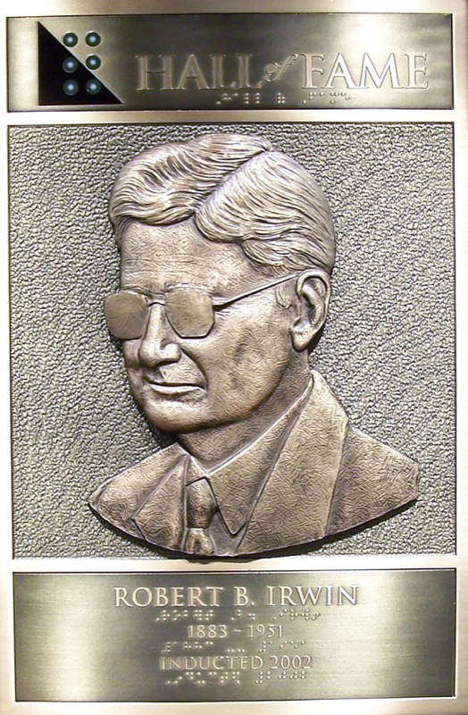 Robert Irwin's Hall of Fame Plaque
