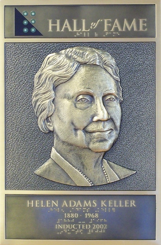 Helen Keller's Hall of Fame Plaque