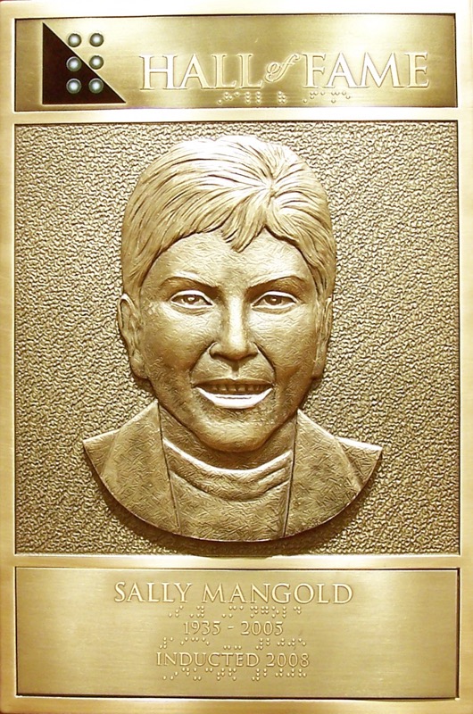 Sally Mangold's Hall of Fame Plaque