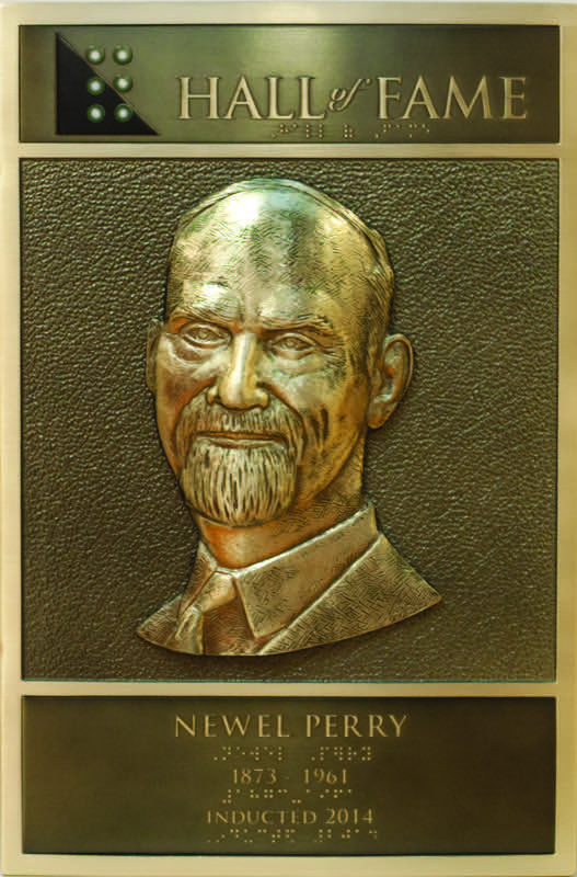 Newel Perry's Hall of Fame Plaque