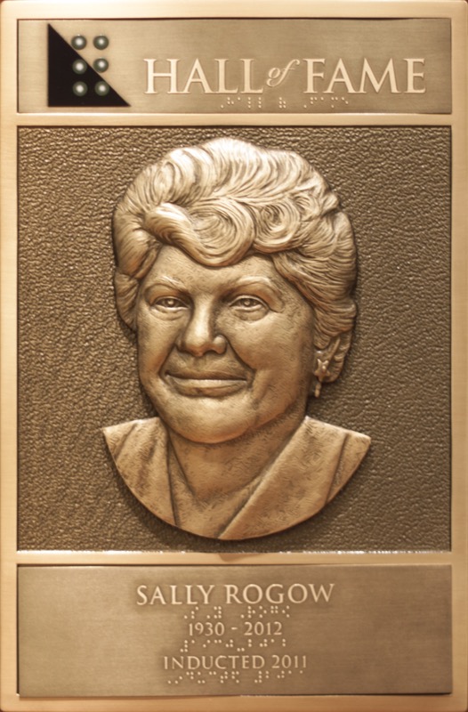 Sally Rogow's Hall of Fame Plaque
