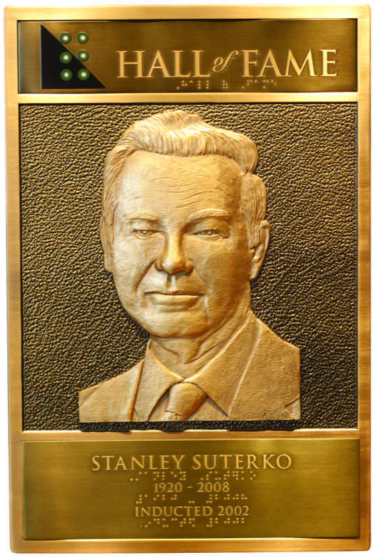 Stanley Suterko's Hall of Fame Plaque