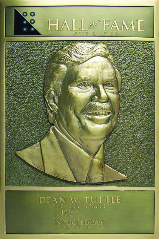 Dean Tuttle's Hall of Fame Plaque