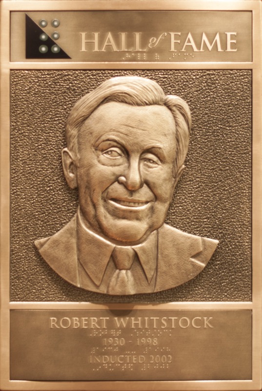 Robert H. Whitstock's Hall of Fame Plaque