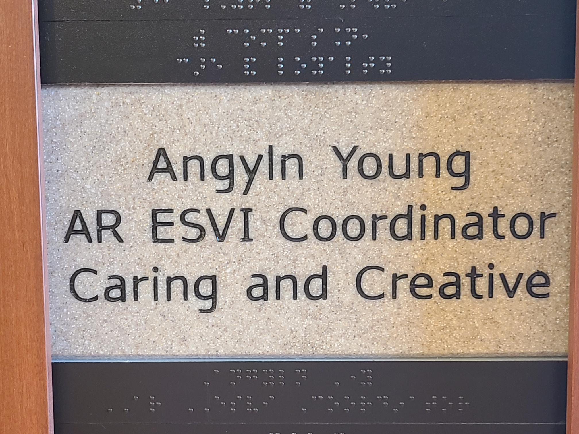 Angyln Young, AR ESVI Coordinator, Caring and Creative