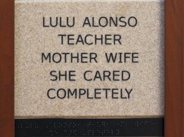 Lulu Alonso Teacher Mother Wife She Cared Completely