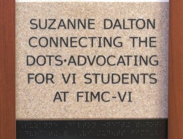 Suzanne Dalton Connecting The Dots · Advocating For VI Students at FIMC-VI