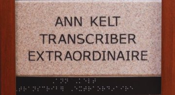 Ann Kelt Transcriber Extraordinaire