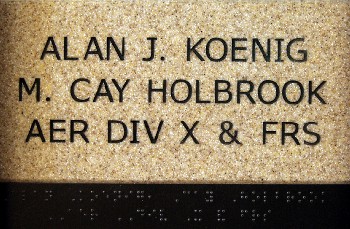 Alan J. Koenig, M. Cay Holbrook, AER Div X and FRS