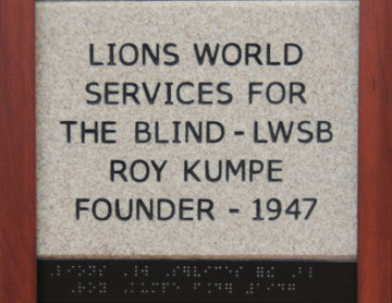 Lions World Services for the Blind - LWSB Roy Kumpe Founder - 1947