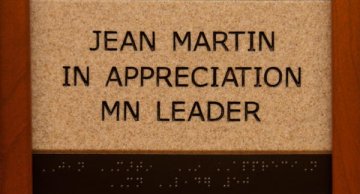 Jean Martin In Appreciation MN Leader