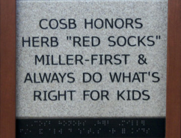 COSB Honors Herb 'Red Socks' Miller - First & Always Do What's Right for Kids