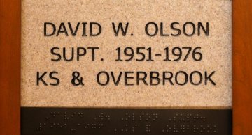 David W. Olson Supt. 1951-1976 KS & Overbrook