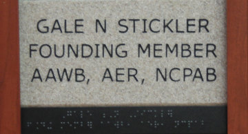 Gale N Stickler Founding Member AAWB, AER, NCPAB