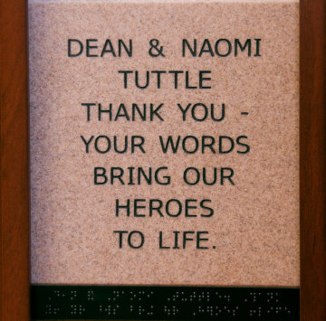 Dean and Naomi Tuttle Thank You - Your Words Bring Our Heroes to Life