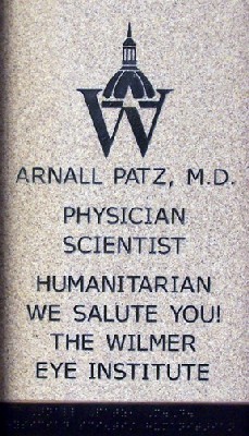 Wilmer Eye Institute Stone: Honoring Dr. Arnall Patz