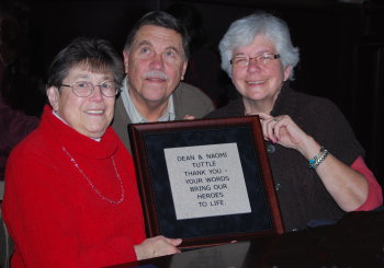 The Tuttles authored the first 48 inductee biographies! Wall of Tribute Presentation stone honors that achievement – presented by Kay Ferrell