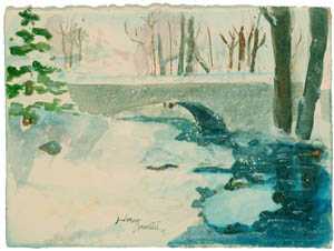 'Winter Solace', a watercolor by APH InSights 2003 artist Lucille 'Honey' Knechtel