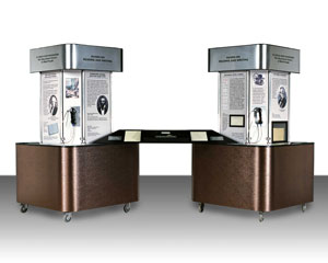 Photo of one of the kiosks in the exhibit