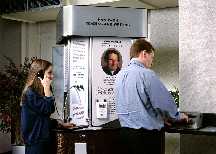 Photo of two people enjoying the exhibit