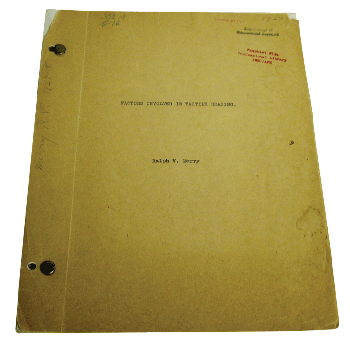 Cover of the manuscript Factors Involved in Tactile Reading