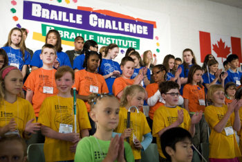 photo of several finalists at the opening ceremonies